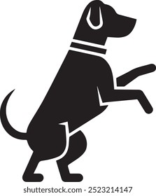 A Dog animal icon style with a white background