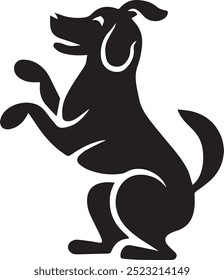 A Dog animal icon style with a white background