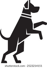 A Dog animal icon style with a white background