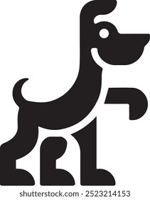 A Dog animal icon style with a white background