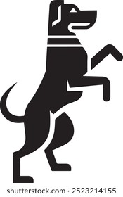 A Dog animal icon style with a white background