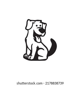 Dog animal logo template  design 