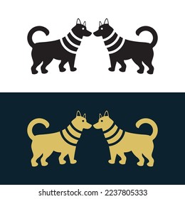  Dog animal logo template design .icon logo 