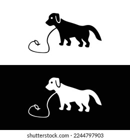 Dog animal logo template design . icon logo 