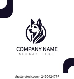 Dog animal logo vector design