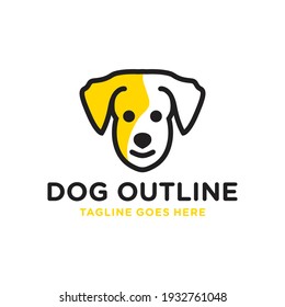 dog animal outline logo design