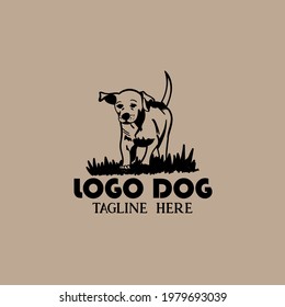 dog animal pet design logo vector. illustration dog animal vector