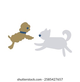 dog, animal, pet, toy poodle, Shiba Inu, simple