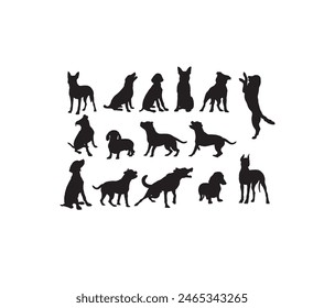 Dog Animal Silhouette, art vector design
