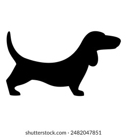 Dog animal silhoutte. Vector image
