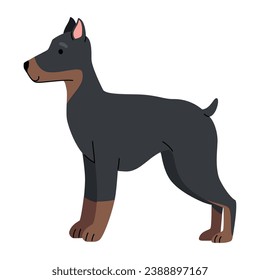dog animal standing illustration design
