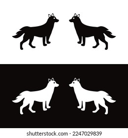 Dog animal template logo design . icon logo 