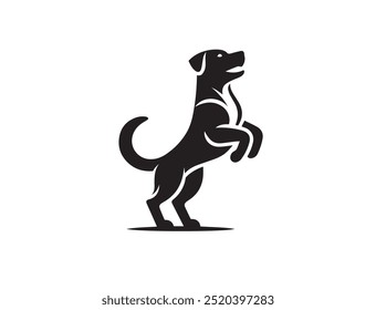 Dog animal vector black logo type
dog Pose vector silhouette illustration black color white background Vector free dog vector set.