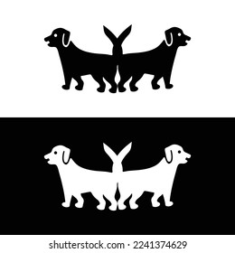 Dog animal vector logo design . icon logo 