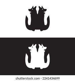 Hundetier-Vektorlogo-Design. Symbol-Logo 