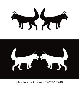 Dog animal vector logo design . icon logo 