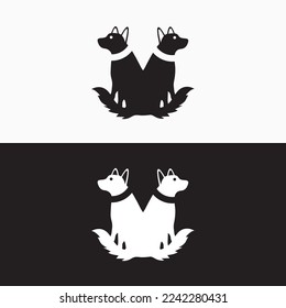 Dog animal vector  logo design . icon logo 