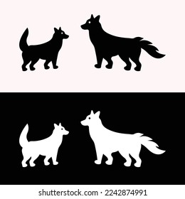 Dog animal vector logo design. icon logo 