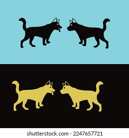 Diseño del logo del vector animal de perro. logotipo de icono 