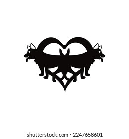 Diseño del logo del vector animal de perro. logotipo de icono 