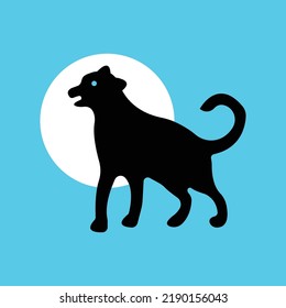 Dog animal vector logo template design 