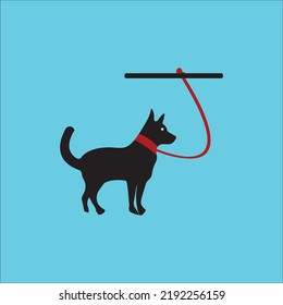 Dog animal vector logo template design 