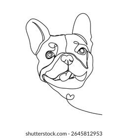 Dog appreciation day dog continuous single line art drawing sketch symbol logo