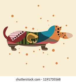 dog art background vector illustration 