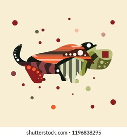 dog art vector illustration 
