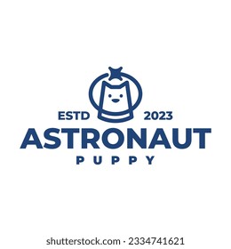 dog astronaut illustration. good for any business related to dog, pet, astronaut or space.