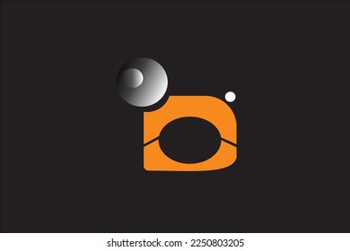 The dog astronaut logo forms a unique and minimalist letter D