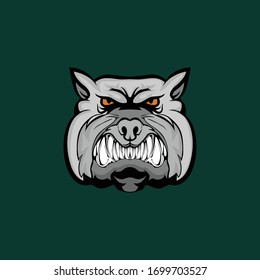 dog attack mascot logo design stock