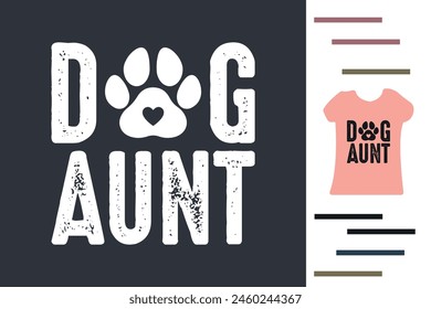 Diseño de camiseta de tía perro