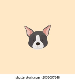 dog avatar photo head cute vector