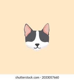 dog avatar photo head cute vector