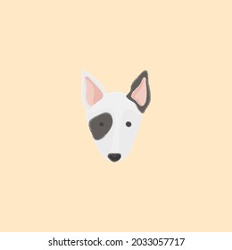 dog avatar photo head cute vector