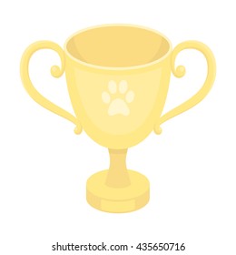Dog award vector illustration icon in cartoon design