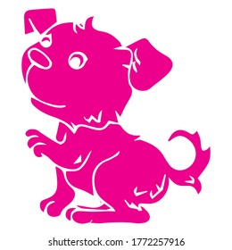 dog baby line art vector
