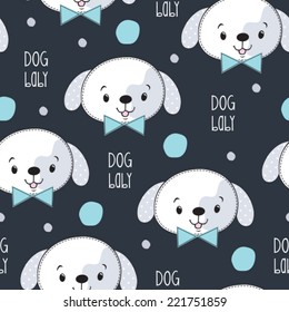dog baby pattern vector illustration