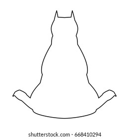 Dog from back view icon .