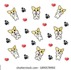 Dog background pattern for Shirts. Vector background pattern. Glass or handkerchief pattern
