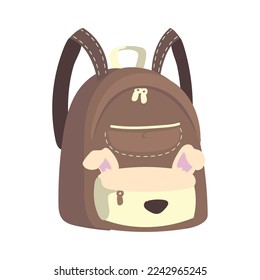 Hund-Rucksack-Design auf Weiß