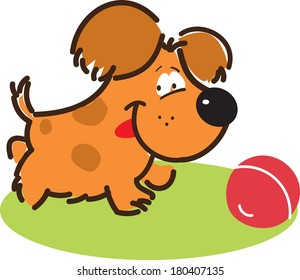 dog with ball