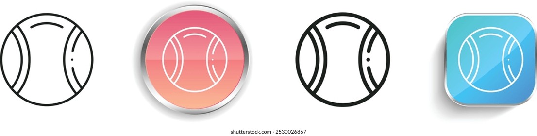 dog ball icon. Thin Linear, Regular and Button Style Design Isolated On White Background