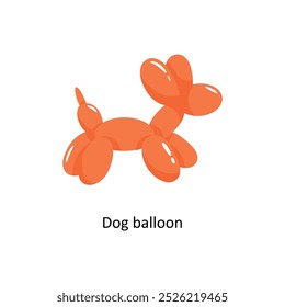 Dog balloon doodle vector outline Sticker. EPS 10 file