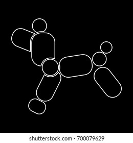 Dog balloon icon .