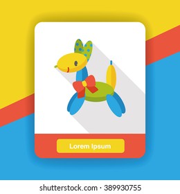 dog balloon style flat icon