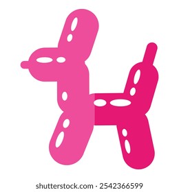 Dog balloon vector icon template