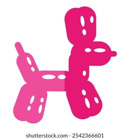 Dog balloon vector icon template