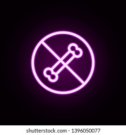 dog ban neon icon. Elements of ban set. Simple icon for websites, web design, mobile app, info graphics
